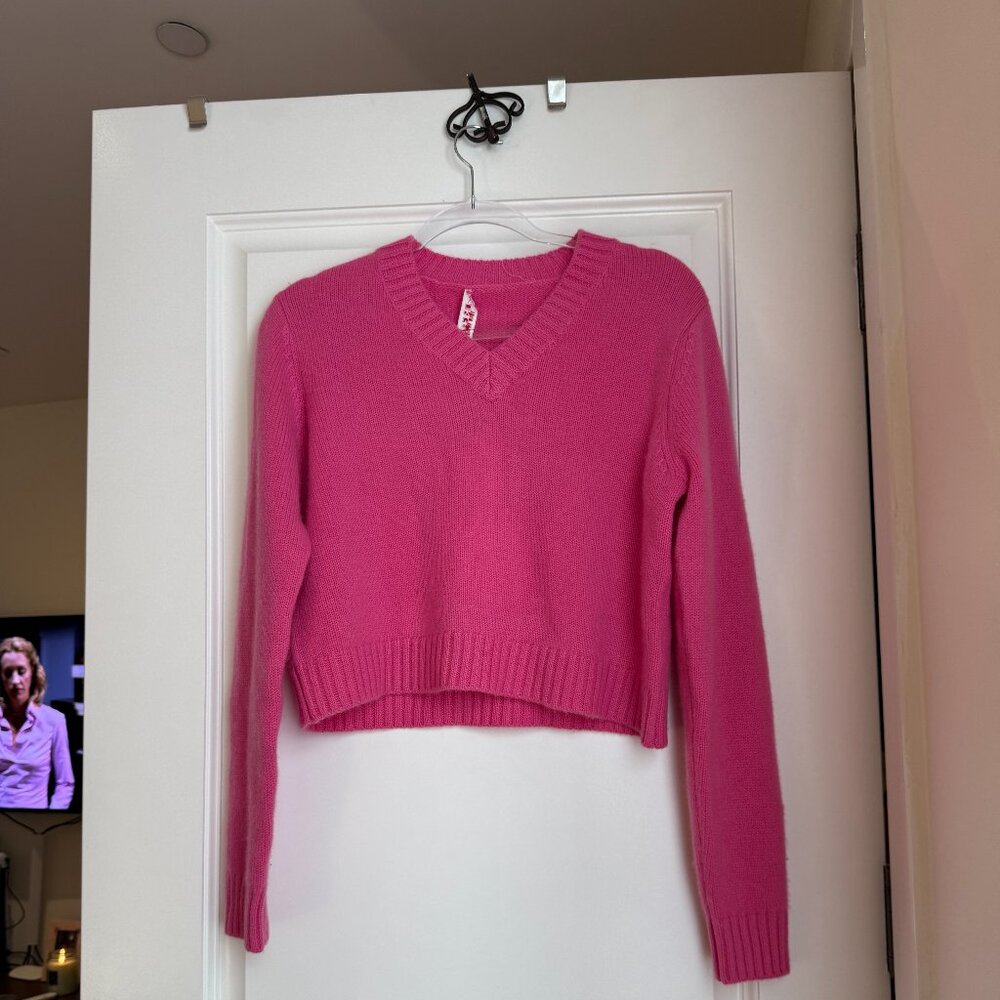 Organic by John Patrick Fuschia Cashmere Sweater NWT